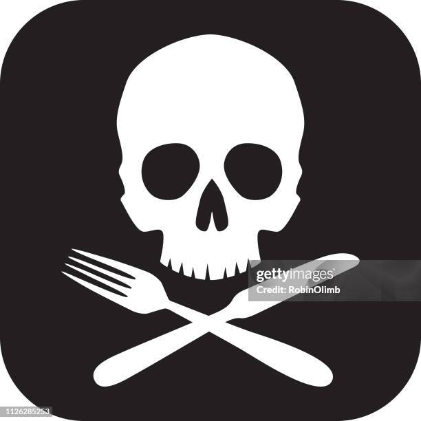 illustrations, cliparts, dessins animés et icônes de crâne et l’icône de l’argenterie - tete de mort