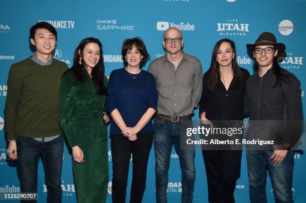 Bing Liu, Elizabeth Chai Vasarhelyi, Betsy West, Logan Hill, Alexandria Bombach and Jeff Orlowski attend the Talent Forum Keynote: The Year That Was...