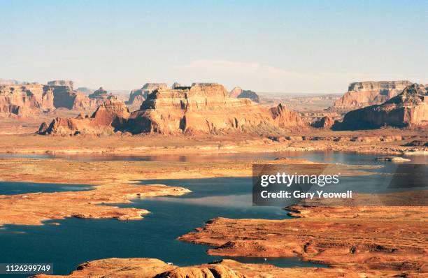 alstrom point overlooking lake powell, utah - lake powell stock pictures, royalty-free photos & images