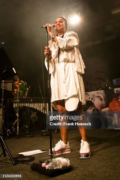 Swedish singer Neneh Cherry performs live on stage during a concert at the Astra on February 20, 2019 in Berlin, Germany.