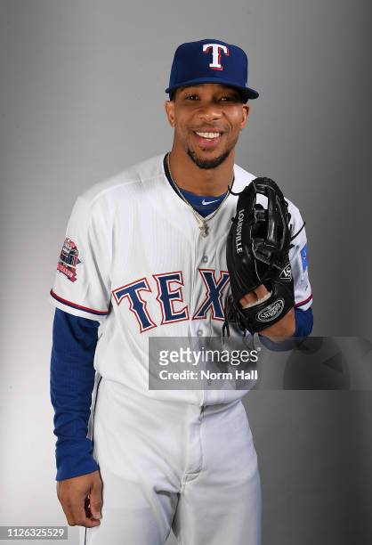 Ben Revere of the Texas Rangers poses for a portrait on photo day at Surprise Stadium on February 20, 2019 in Surprise, Arizona.