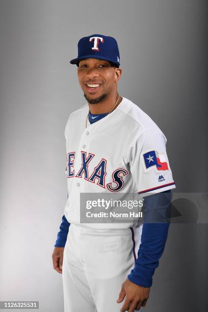 Ben Revere of the Texas Rangers poses for a portrait on photo day at Surprise Stadium on February 20, 2019 in Surprise, Arizona.