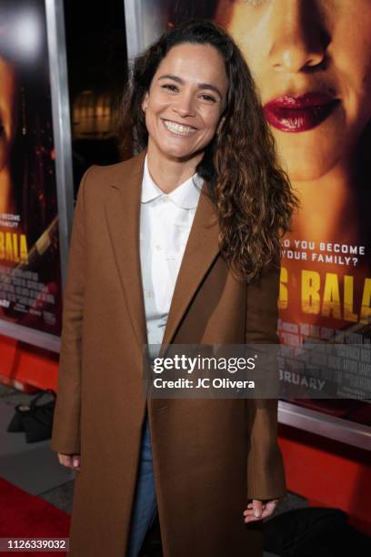 Actress Alice Braga attends the premiere of Columbia Pictures' 'Miss Bala' at Regal LA Live Stadium 14 on January 30, 2019 in Los Angeles, California.