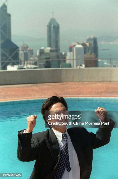 Mystified Leo Leung at the top of the Hopewell centre. He rescued a dolphin a few months ago, but now the Government has passed a law to forbid...