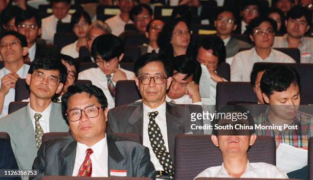 DEMOCRATIC PARTY CHAIRMAN MARTIN LEE CHU-MING AT THE SESSION FOR LEGISLATIVE COUNCIL CANDIDATES HELD BY THE BOUNDRY AND ELECTION COMMISSION.