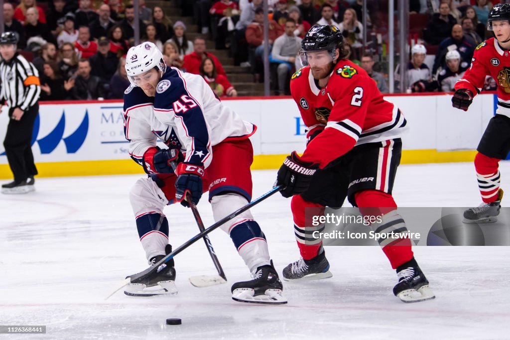 NHL: FEB 16 Blue Jackets at Blackhawks