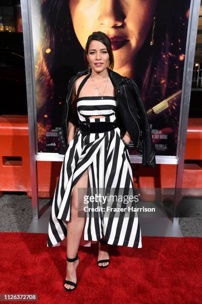 Adriana Fonseca attends the Premiere Of Columbia Pictures' "Miss Bala" at Regal LA Live Stadium 14 on January 30, 2019 in Los Angeles, California.