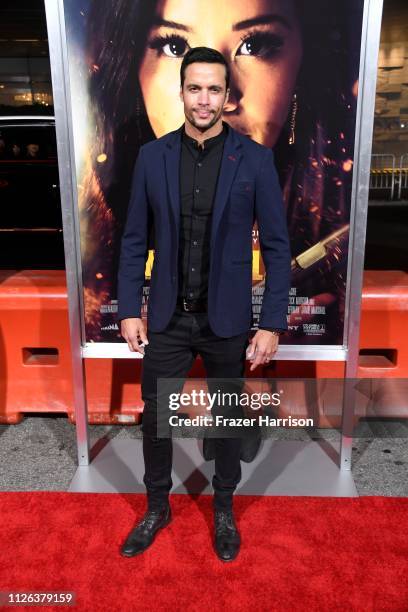 Matt Cedeno attends the Premiere Of Columbia Pictures' "Miss Bala" at Regal LA Live Stadium 14 on January 30, 2019 in Los Angeles, California.