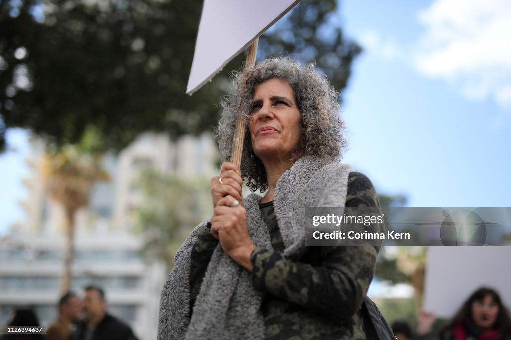 Woman protesting