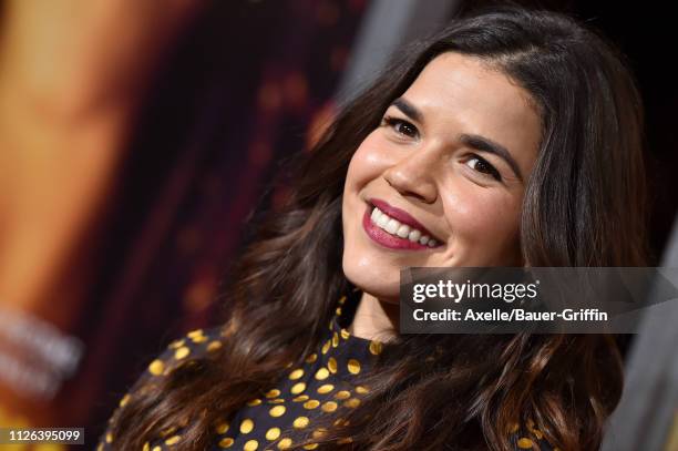 America Ferrera attends the premiere of Columbia Pictures' 'Miss Bala' at Regal LA Live Stadium 14 on January 30, 2019 in Los Angeles, California.