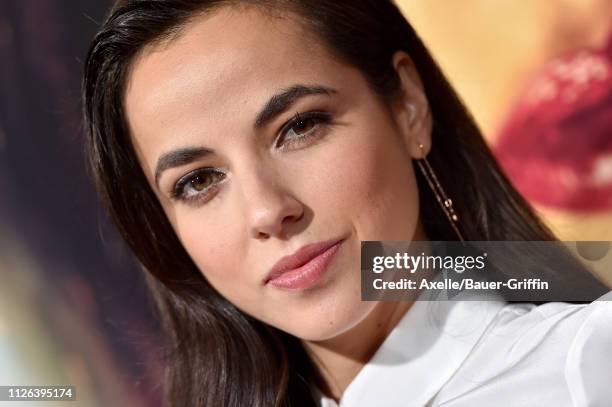 Cristina Rodlo attends the premiere of Columbia Pictures' 'Miss Bala' at Regal LA Live Stadium 14 on January 30, 2019 in Los Angeles, California.