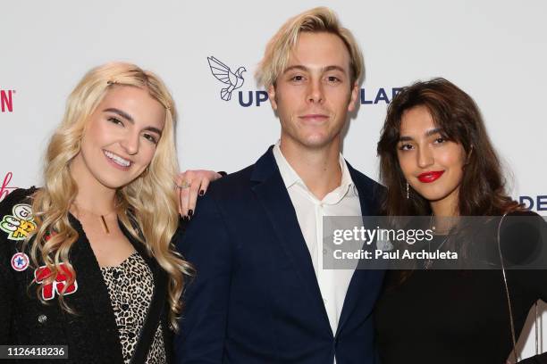 Rydel Lynch, Riker Lynch and Savannah Latimer attend the launch of Upgrade Labs at The Beverly Hilton Hotel on January 30, 2019 in Beverly Hills,...