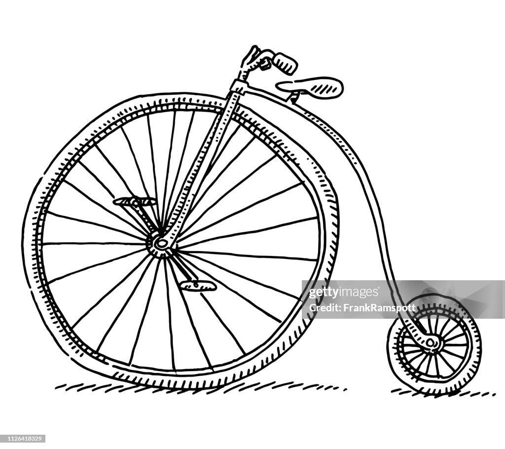 Antique Bicycle Drawing High-Res Vector Graphic Getty Images