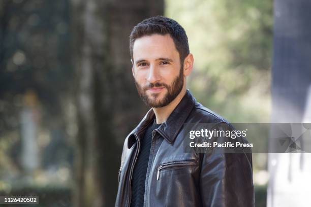 Jacopo Venturiero during the photocall in Rome of the second season of Italian fiction "Suburra".