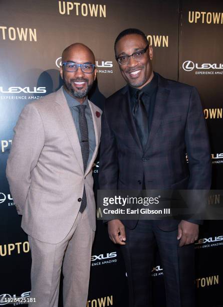 Tim Story and George Tillman Jr. Attend Uptown Honors Hollywood at City Market Social House on February 20, 2019 in Los Angeles, California.