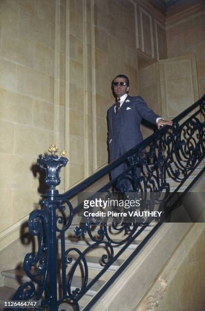 Karl Lagerfeld at home in Paris