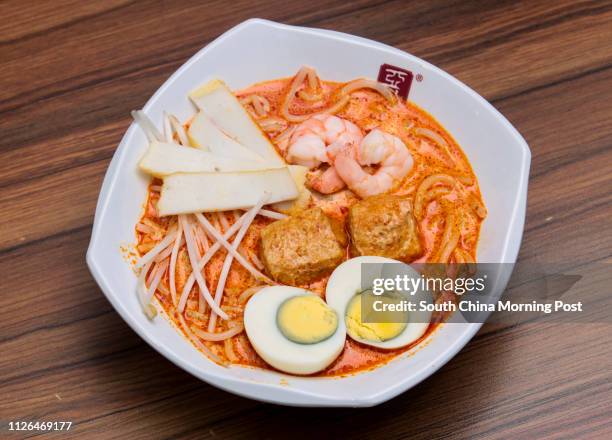 Curry laksa dish from Ya Kun Coffee & Toast, Chatham Road South, Tsim Sha Tsui. 05SEP14. [18SEP2014 48 HOURS$100 &UNDER]