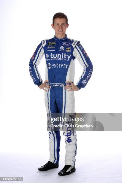 Monster Energy NASCAR Cup Series driver Matt Tifft poses for a photo at the Charlotte Convention Center on January 30, 2019 in Charlotte, North...