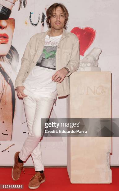 Adrian Roma attends the "Unode50" new collection presentation at Unode50 store on January 31, 2019 in Madrid, Spain.