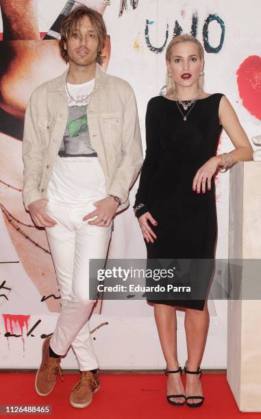 Actress Ana Fernandez and Adrian Roma attends the "Unode50" new collection presentation at Unode50 store on January 31, 2019 in Madrid, Spain.