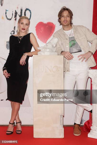 Actress Ana Fernandez and Adrian Roma attends the "Unode50" new collection presentation at Unode50 store on January 31, 2019 in Madrid, Spain.