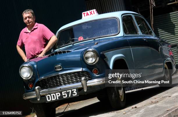 Ian Foster and his vintage car at Fung Kat Heung, Yuen Long. 14SEP14