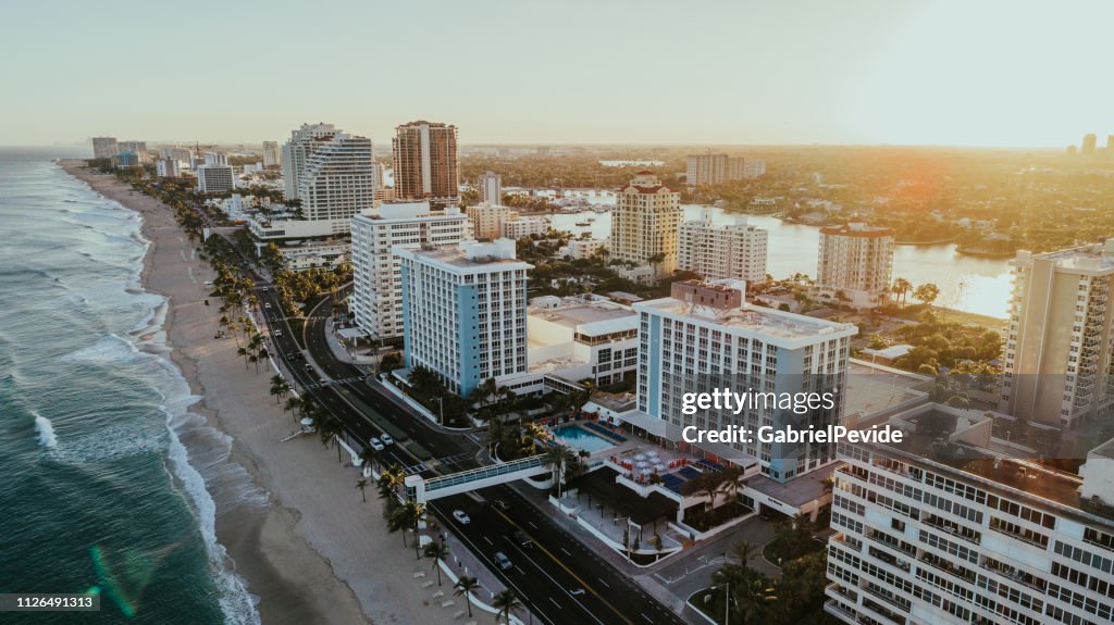 Vista aérea de Fort Lauderdale Beach Florida