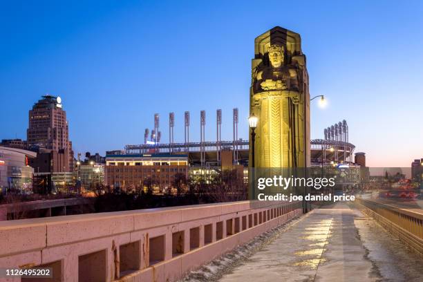 carnegie avenue, progressive field, cleveland, ohio, america - cleveland 個照片�及圖片檔