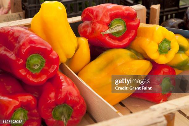 still life of vegetables for sale. - peppar stock pictures, royalty-free photos & images