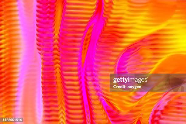 fluid color shapes. abstract colorful background: fuchsia to yellow - hologram stock pictures, royalty-free photos & images