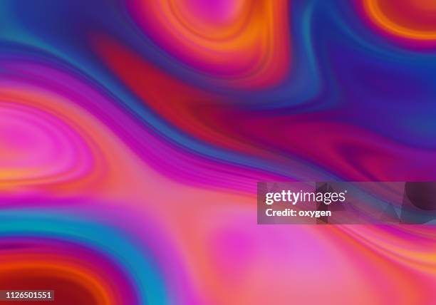 fluid color shapes. abstract colorful background: fuchsia to ufo green - farben mischen stock-fotos und bilder