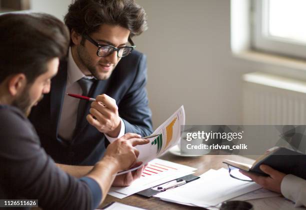 business people meeting planning strategy analysis concept laptop meeting with technology - team restructure stock pictures, royalty-free photos & images