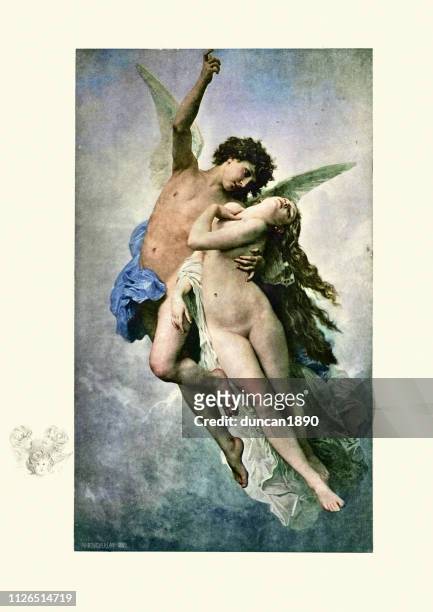 威廉·阿道夫·布蓋羅的《丘比特與心靈》 - greek mythology ��幅插畫檔、美工圖案、卡通及圖標