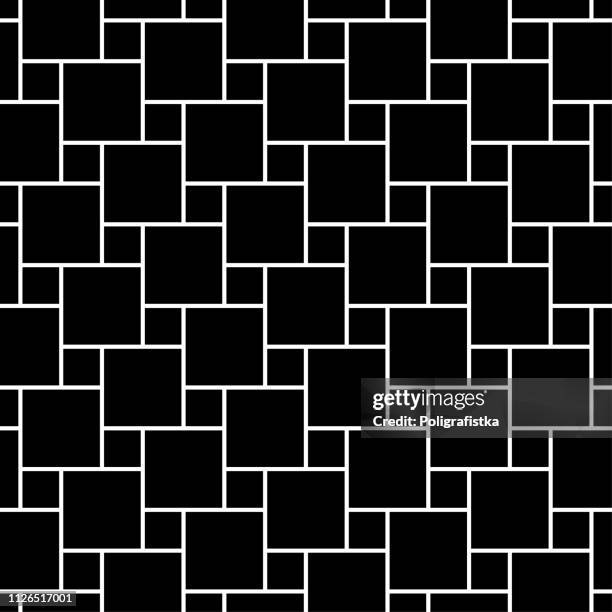 abstract seamless background pattern - gray wallpaper black and white - vector illustration - bricks isolated stock illustrations