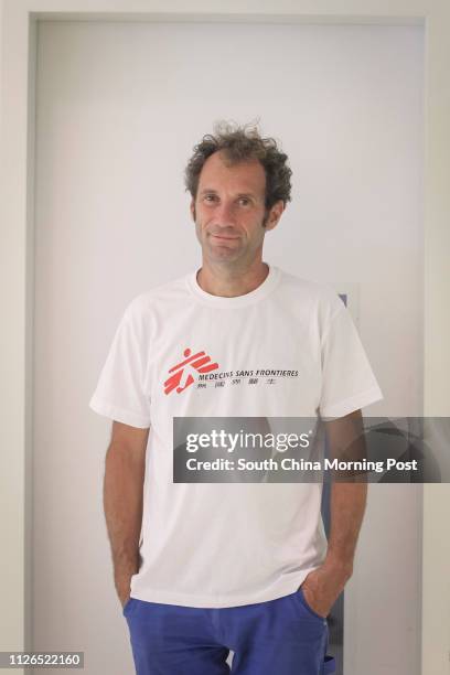 Medecins Sans Frontieres' Nicolas Beaudouin, poses for a photograph in Tsim Sha Tsui. 20OCT14