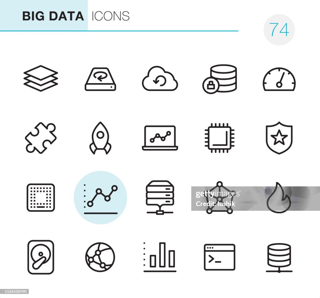 Big Data - Pixel Perfect icons