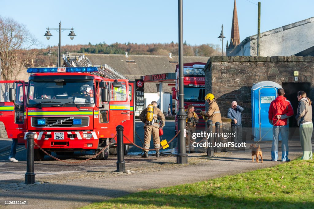 Firefighters attending a fire