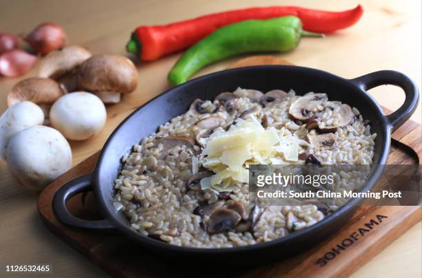 Mushroom risotto, a dish from consultant chef Joel Kam of Sohofama in Central. 30OCT14