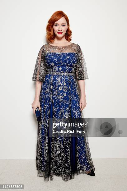 Christina Hendricks attends the 21st Costume Designers Guild Awards x Getty Images Portrait Studio presented by LG V40 ThinQ on February 19, 2019 in...