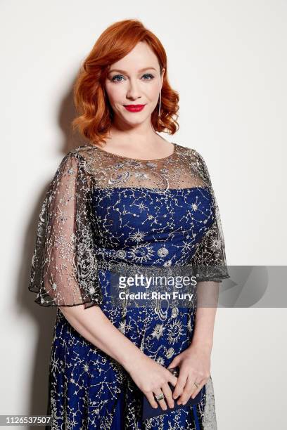 Christina Hendricks attends the 21st Costume Designers Guild Awards x Getty Images Portrait Studio presented by LG V40 ThinQ on February 19, 2019 in...