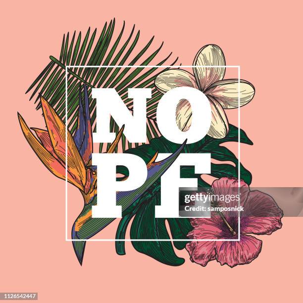 ilustrações, clipart, desenhos animados e ícones de projeto-de-rosa flor tropical não milenar - ave do paraíso planta