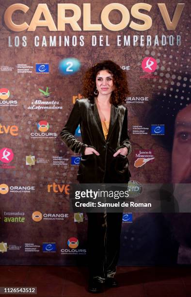Cayetana Cabezas attends 'Carlos V. Los Caminos De Emperador' Madrid Premiere on January 31, 2019 in Madrid, Spain.