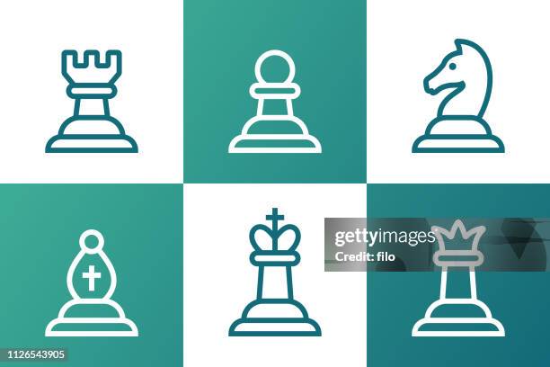 chess pieces - bishop chess piece stock illustrations