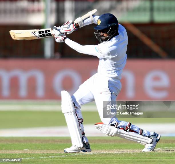 Lahiru Thirimanne of Sri Lanka bats during day 1 of the 2nd Castle Lager Test match between South Africa and Sri Lanka at St George's Park on...