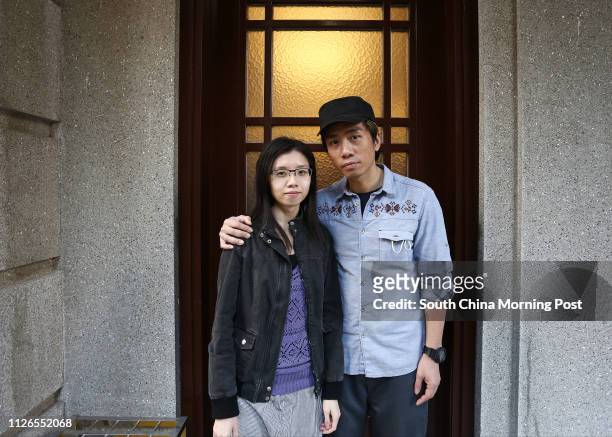 Portrait of liver transplant patient Wong Wan-shing and his fiancee Jessie Lee Cheuk-sze, at Queen Mary Hospital in Pokfulam. 22NOV14