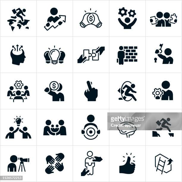 business-strategie-icons - finger kreuzen stock-grafiken, -clipart, -cartoons und -symbole