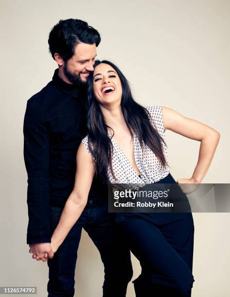 Nathan Parsons and Jeanine Mason of The CW's 'Roswell, New Mexico' pose for a portrait during the 2019 Winter TCA at The Langham Huntington, Pasadena...