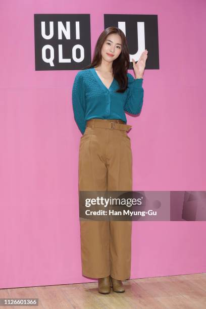South Korean actress Lee Yeon-Hee attends the photocall for the 'Uniqlo U' 2019 SS collection launch on January 31, 2019 in Seoul, South Korea.