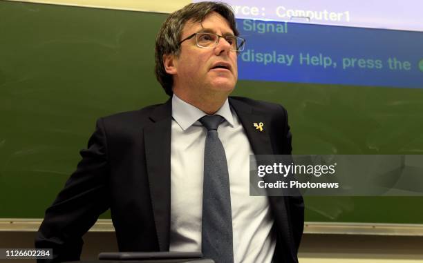 Bezoek van voormalig Catalaans president Carles Puigdemont aan de Universiteit Antwerpen - Visite de l'ancien Président Catalan Carles Puidgemont à...