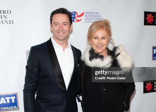 Hugh Jackman and Deborra-Lee Furness attend the 2019 American Australian Arts Awards at Skylight Modern on January 31, 2019 in New York City.